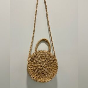 Handmade Woven Straw Crossbody Bag - Brand New with Tags!